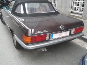 Mercedes 500 SL - jaren 80 -Gouvernementstraat