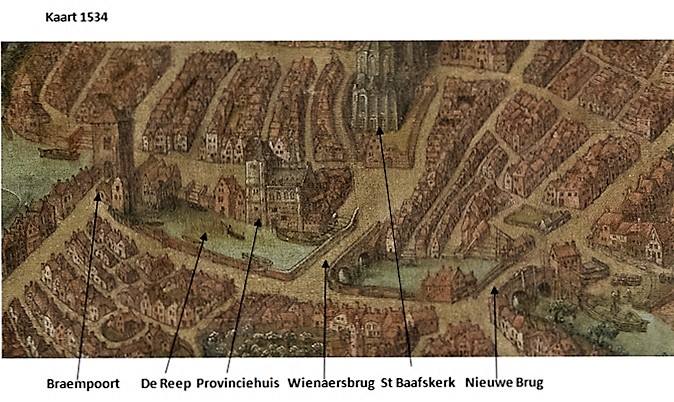 Afbeelding stadskaart van 1534