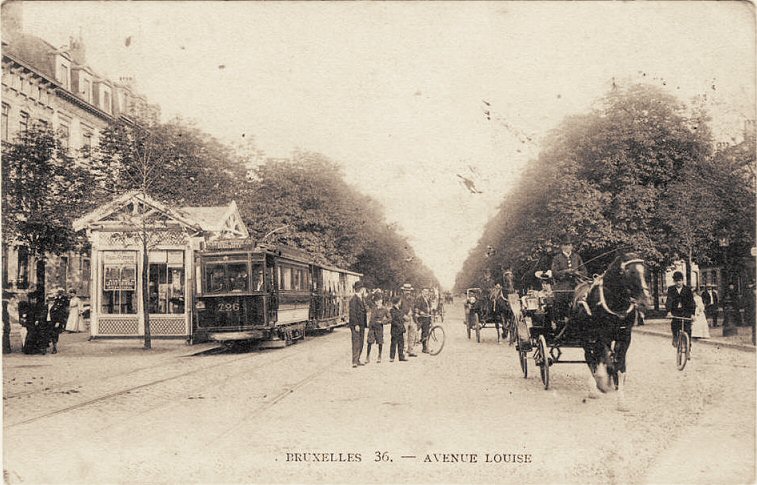 Brussel - Louizalaan - rond 1900 - pic .ebru.be